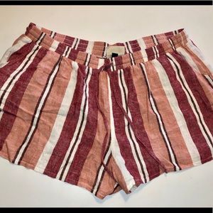 Comfy Cloth Pink Striped Shorts With Draw String